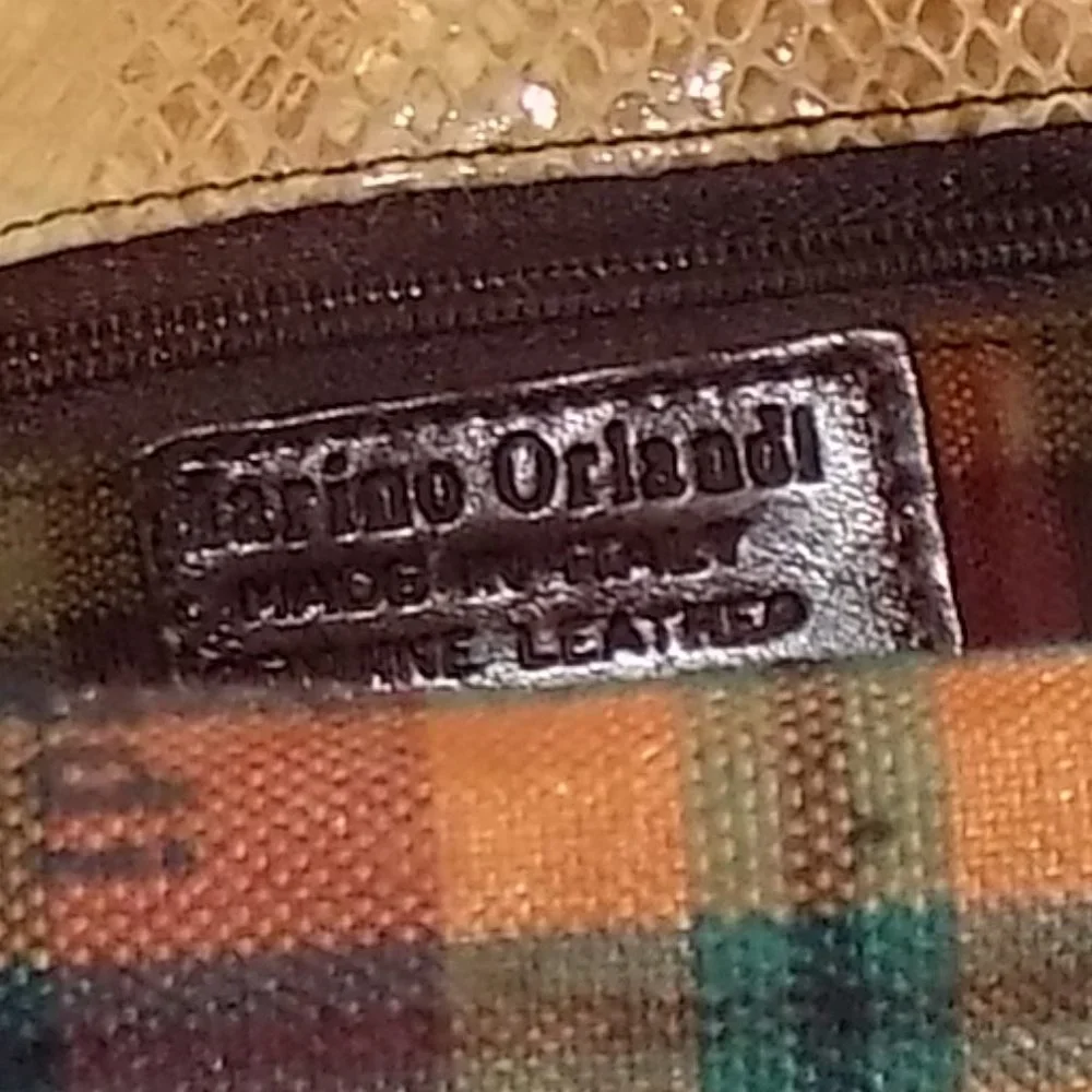 Marino Orlandi bucket bag snake embossed leather Italy - Picture 14 of 16